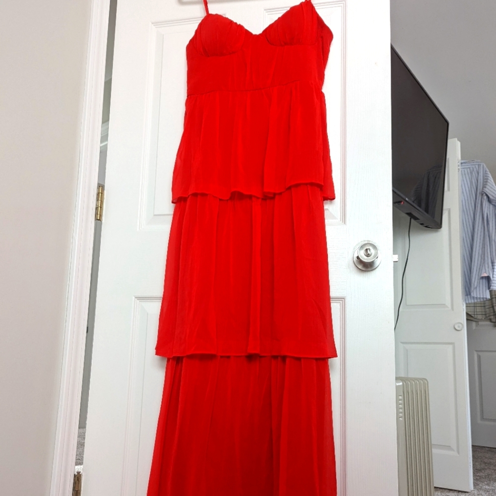 NWT 3 Tier Red Dress